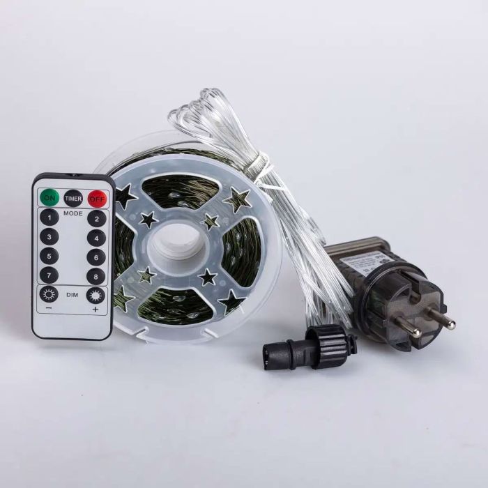 Гірлянда роса на пульті 100 метрів на 1000 led світлодіодів крапля на зеленому дроті синя 1000L100MGBL