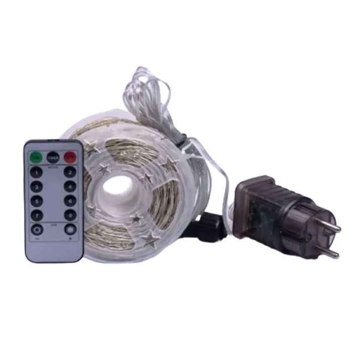 Гірлянда роса на пульті 100 метрів на 1000 світлодіодів крапля білий провід жовтий 1000L100MWY