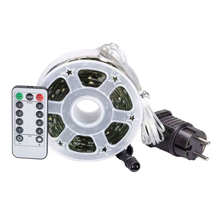 Гірлянда роса на пульті 200 метрів на 2000 led світлодіодів крапля на зеленому дроті мультиколор 2000L200MGML