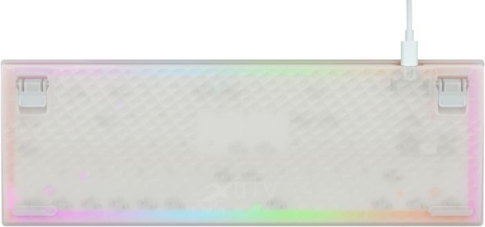 Клавіатура механічна Xtrfy K5 68Key, Kailh Red, USB-A, EN/UA, Hot-swap, RGB, біла