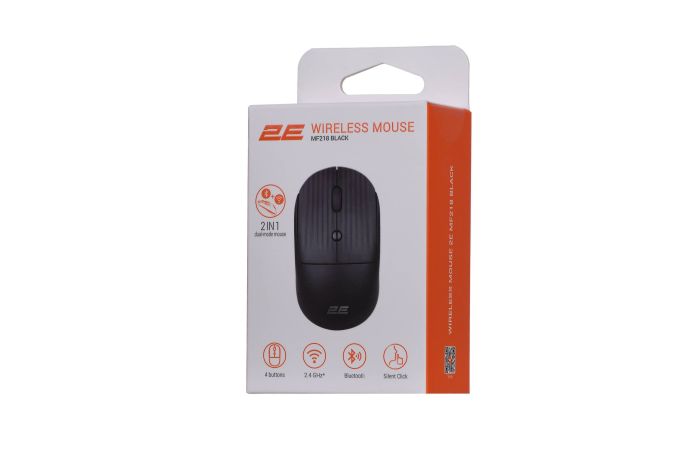 Mouse 2E MF218 Silent, WL/BT, black
