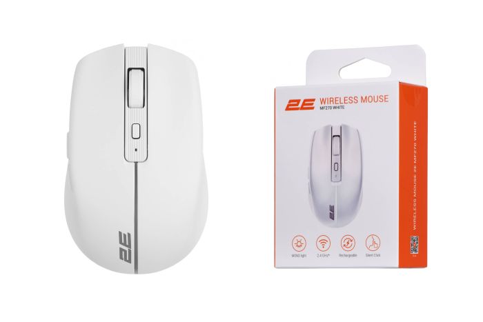 2E Mouse MF270 Rechargeable, White LED, WL, white