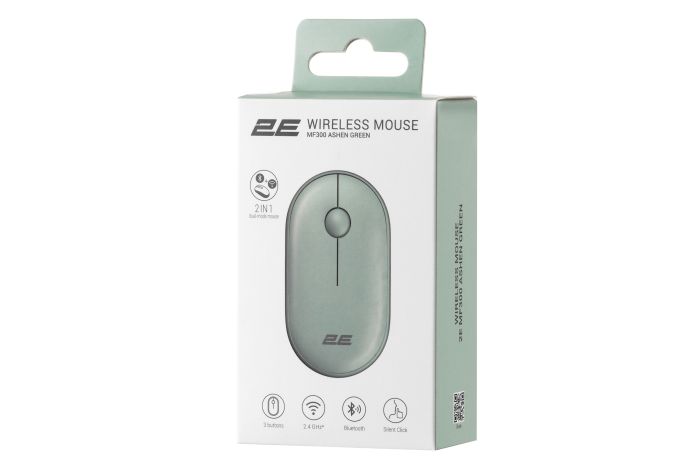 Mouse 2E MF300 Silent, WL/BT, ashen-green