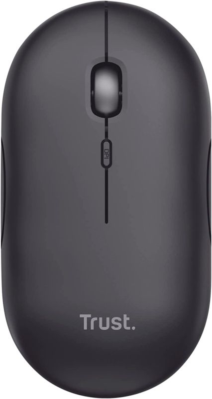 Мышь Trust Puck Rechargeable,  Ultra-Thin,  BT/WL,  Silent,  Чорний