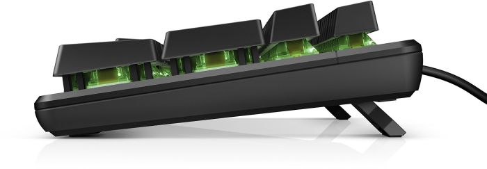 Клавіатура механічна HP Pavilion Gaming 550, 104key, Red Hybrid Switch, USB-A, EN/RU, RGB, чорний