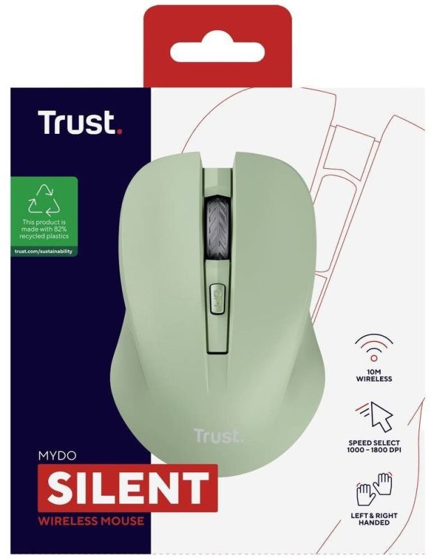 Mouse Trust MYDO SILENT, WL, Зелений