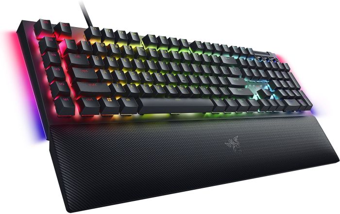Клавіатура механічна Razer BlackWidow V4, 114key, Yellow Switch, USB-A, EN/RU, RGB, чорний