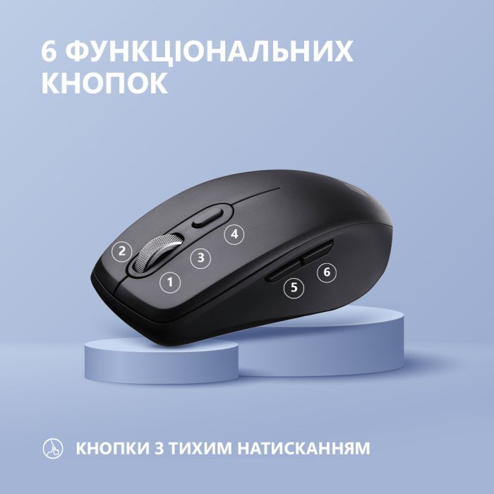 2E Mouse MF225 Silent, WL/BT, black