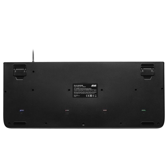 Клавіатура мембранна 2E GAMING KG325 104key, USB-A, EN/UA/RU, LED, чорний