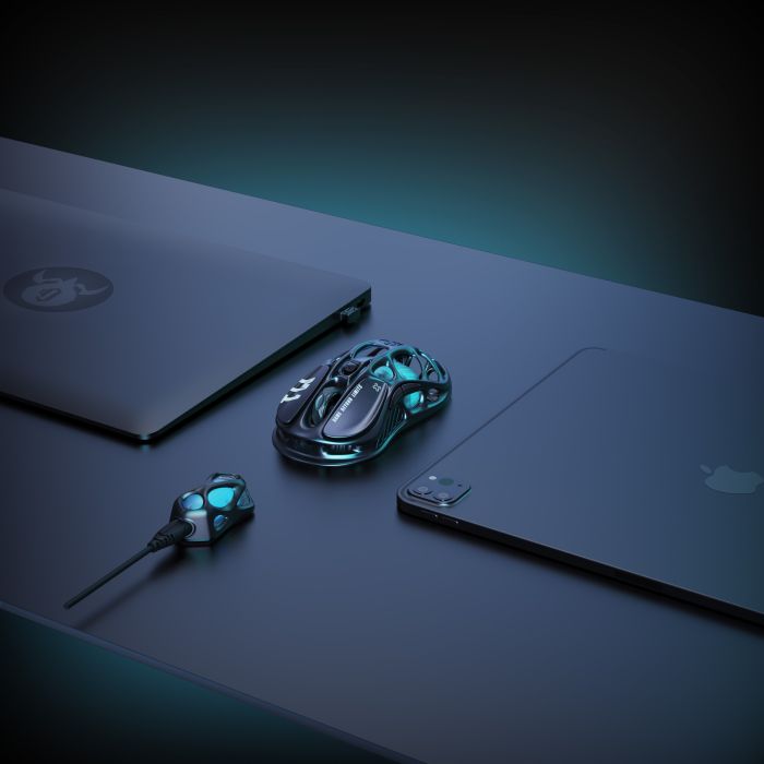 Миша GravaStar Mercury M1 Pro, magnesium alloy body, BT/WL/USB-A, RGB, Gunmetal Gray