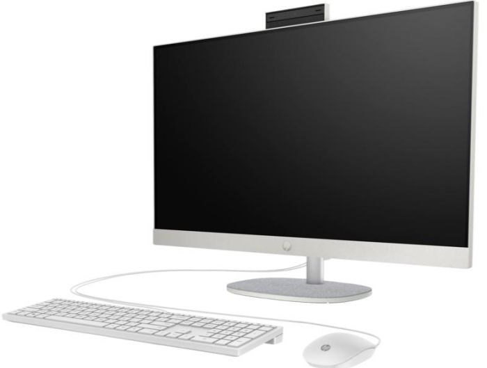 HP AiO All-in-One 27" FHD IPS AG, AMD R7-7730U, 16GB, F512GB, UMA, WiFi, km+m, DOS, white