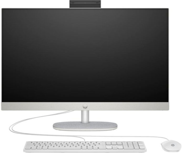 HP AiO All-in-One 27" FHD IPS AG, AMD R7-7730U, 16GB, F512GB, UMA, WiFi, km+m, DOS, white