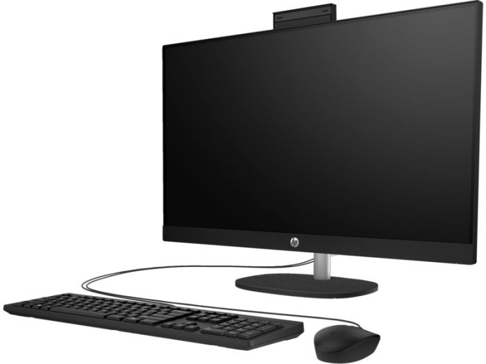 HP AiO All-in-One 27" FHD IPS AG, AMD R5-7520U, 16GB, F512GB, UMA, WiFi, km+m, DOS, black