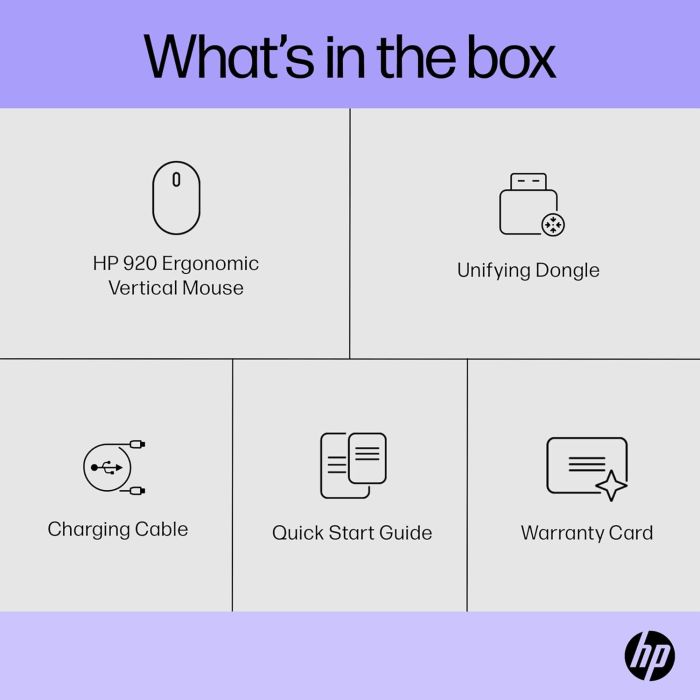 Миша HP 920 Ergonomic Vertical, WL/BT, чорний