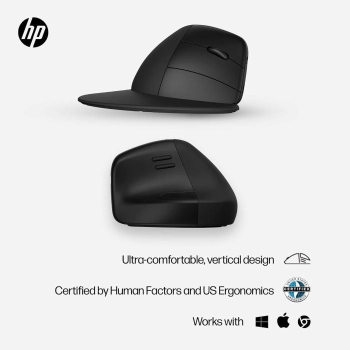 Миша HP 920 Ergonomic Vertical, WL/BT, чорний