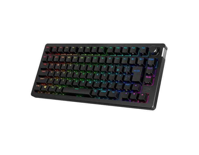 Клавіатура механічна HyperX Alloy Rise 75key, Red, USB-A/WL/BT, EN/UA, RGB, чорний