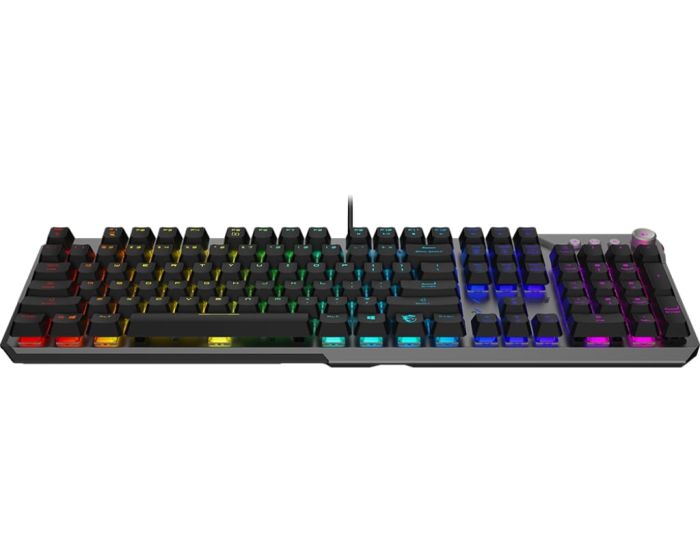 Клавіатура механічна MSI STRIKE 600 SILENT UA 104key, Kailh Midnight Pro Silent Tactile, USB-A, EN/UKR/RU, RGB, cрібний