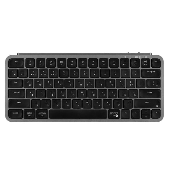 Клавіатура мембрана Keychron B1 Pro, USB/WL/BT, space gray