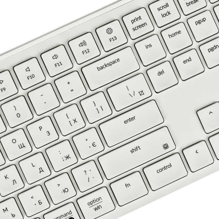 Клавіатура мембрана Keychron B6 Pro, USB/WL/BT, ivory white