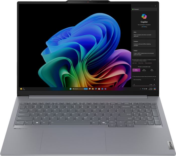Lenovo Notebook ThinkBook 16-G7 16" WUXGA IPS AG, Snapdragon X Plus X1P-42-100, 16GB, F512GB, UMA, Win11P, grey