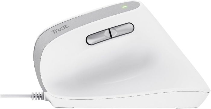 Мышь Trust Bayo 2 Ergonomic, USB-A, біла