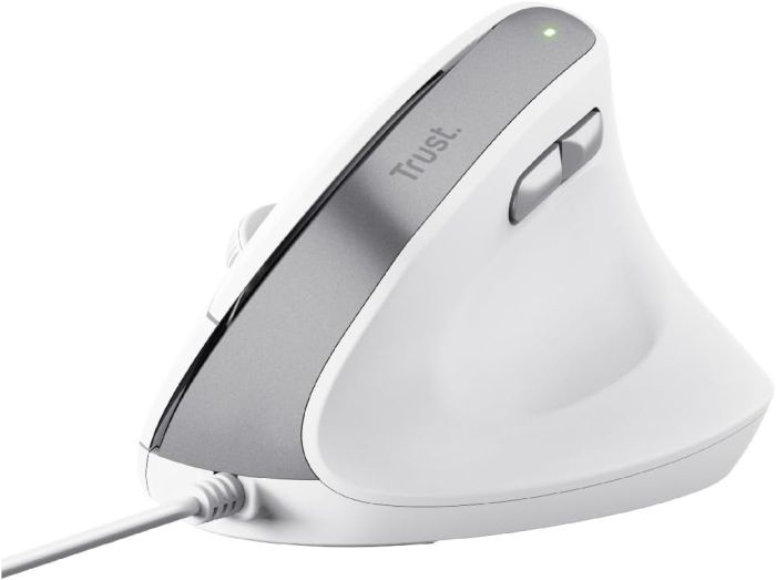 Мышь Trust Bayo 2 Ergonomic, USB-A, біла
