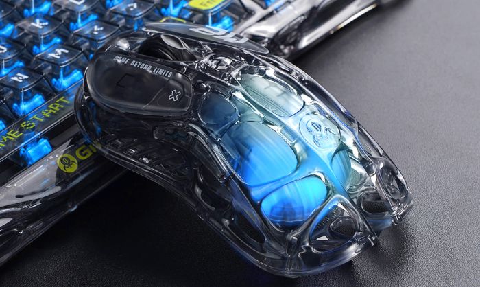 Миша GravaStar Mercury M2, BT/WL/USB-A, RGB, чорно-прозорий