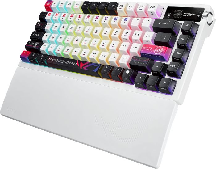 Клавіатура механічна ASUS ROG Azoth X 81key, NX Snow, USB-A/WL/BT, EN, RGB, білий