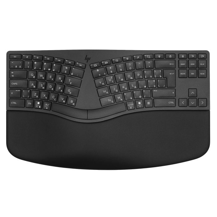 Клавіатура мембранна HP 960 BLK Ergonomic split-zone, 112key, BT, EN/UK, чорний
