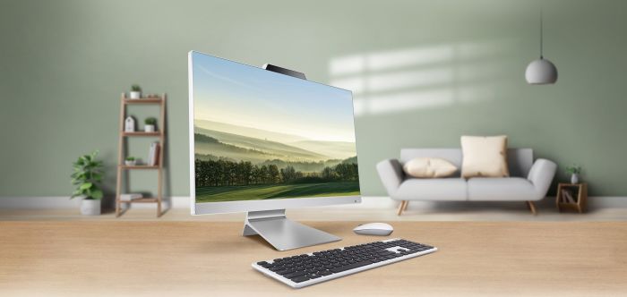Комп'ютер персональний моноблок ASUS M3702WFAT-WPF0030 27" FHD AG Touch, AMD R5-7520U, 8GB, F1TB, UMA, WiFi, кл+м, NoOS, білий