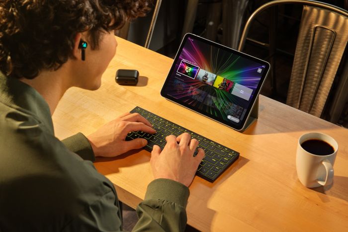 Клавіатура Razer Joro Ultra Low-Profile, 86key, BT, EN, RGB, чорний