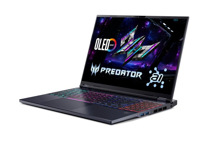 Ноутбук Acer Predator Helios Neo 16 PHN16-73 16" WQXGA IPS, Intel U9-275HX, 64GB, F2TB, NVD5060-8, Lin, чорний