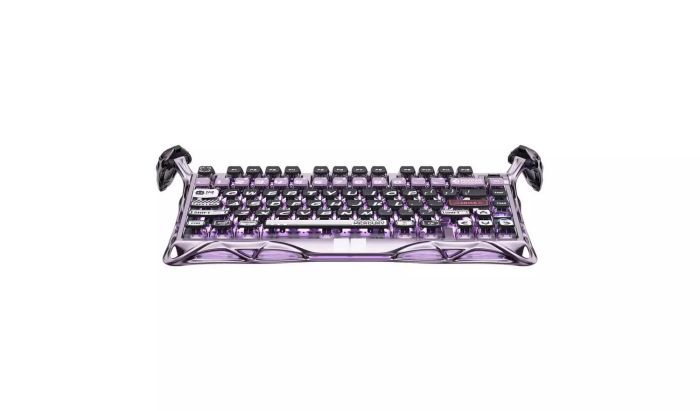 Клавіатура механічна GravaStar Mercury V75 Pro 80keys, Magnetic Jade Gaming, 8K, USB-A, RGB, Iron Purple