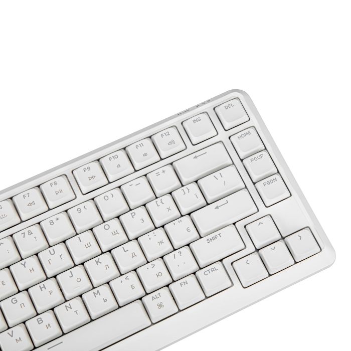 Клавіатура механічна Keychron J1 82Key, K pro Brown, WL/BT/USB-A, QMK, Hot-swap, EN/UKR, RGB, білий