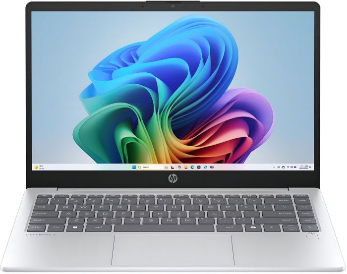 HP Notebook OmniBook 3 14-ha0002ua 14" FHD AG, AMD AI 5 340, 16GB, F1TB, UMA, Win11, сріблястий