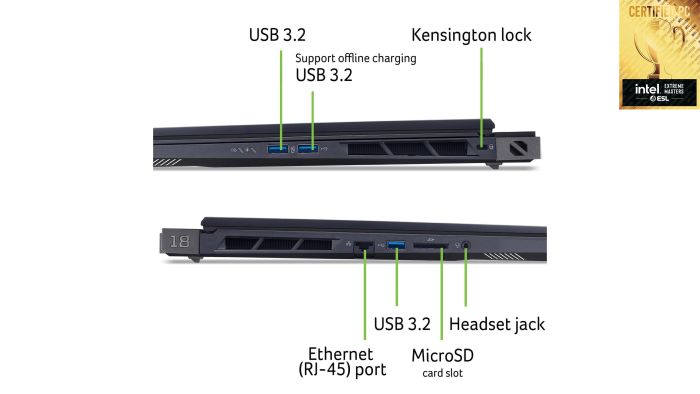 Ноутбук Acer Predator Helios 18 PH18-73 18" WQUXGA IPS, Intel U9-275HX, 192GB, F5TB, NVD5090-24, Win11P, чорний