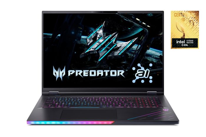 Ноутбук Acer Predator Helios 18 PH18-73 18" WQXGA IPS, Intel U9-275HX, 64GB, F2TB, NVD5080-16, Lin, чорний