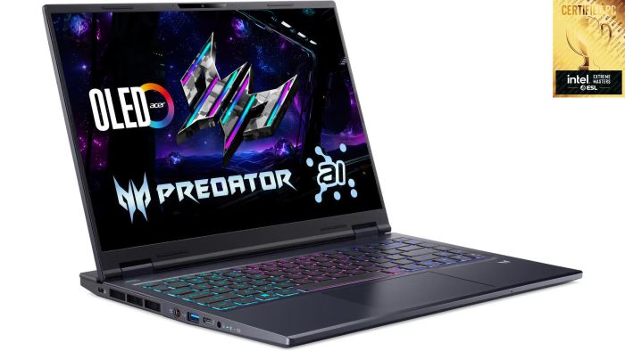 Ноутбук Acer Predator Helios Neo 14 PHN14-71 14.5" 2.8K OLED, Intel U9-285H, 32GB, F2TB, NVD5070-8, Lin, чорний