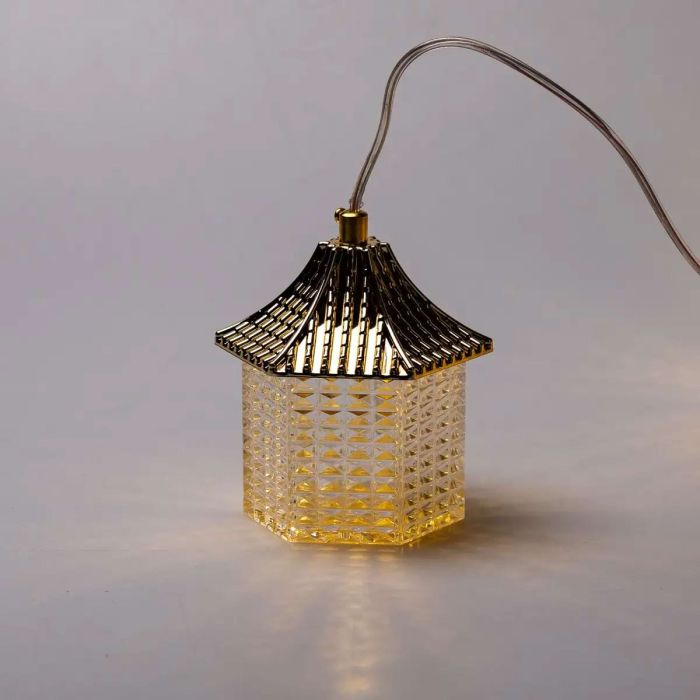 Гірлянда штора з фігурками Ліхтар 3 метри 6 ламп тепле жовте світло 6L3MLIG