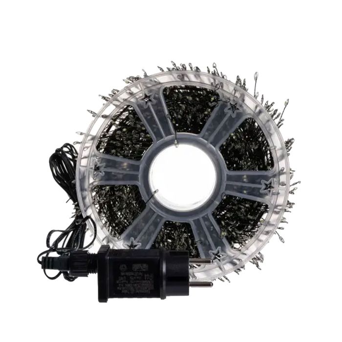 Новорічна гірлянда кімнатна роса 100 м 3000 LED Хвойна лапа зелений провід Жовте сяйво D3000L100MGY