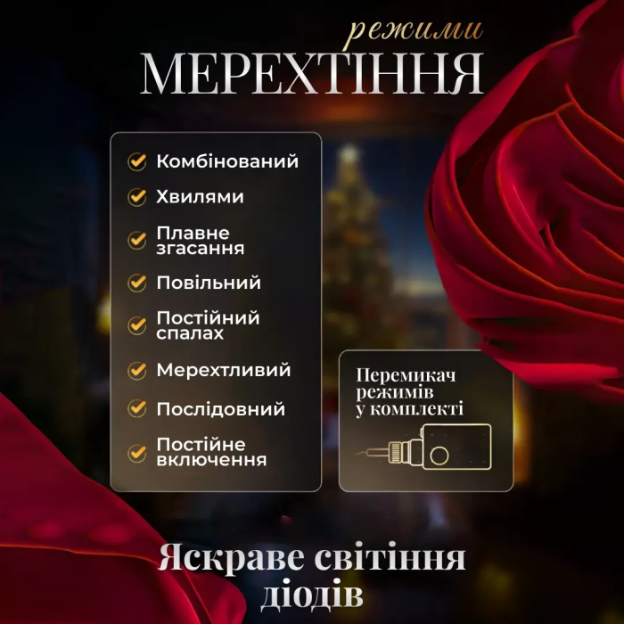 Електрична гірлянда Зірка штора 3 метри на вікно для фотозон мультиколор WYF11ML