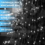 Гірлянда світлодіодна кінський хвіст GarlandoPro 200LED Роса 2м 10 ліній Білий 1733011W