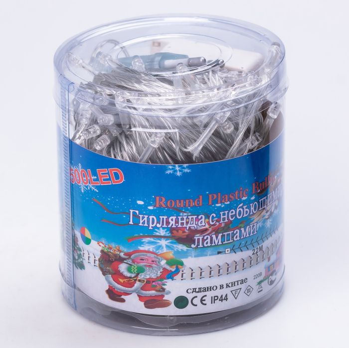 Гірлянда нитка 22м на 218 LED лампочок світлодіодна прозорий провід 8 режимів роботи W500LEDML