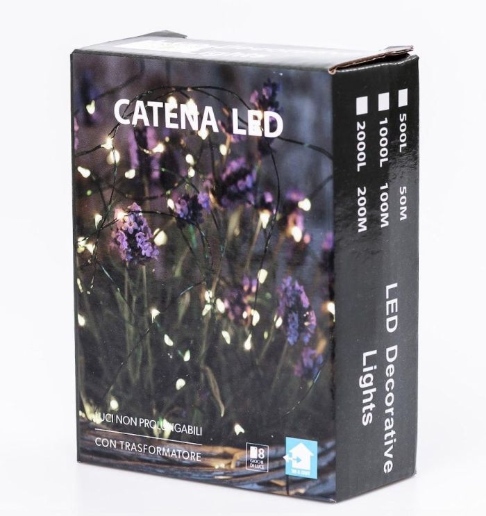 Гірлянда Роса Крапля 50 метрів 500 LED лампочок світлодіодна гірлянда в котушці мідний дріт 50 м 8 функцій + пульт 1733033ML