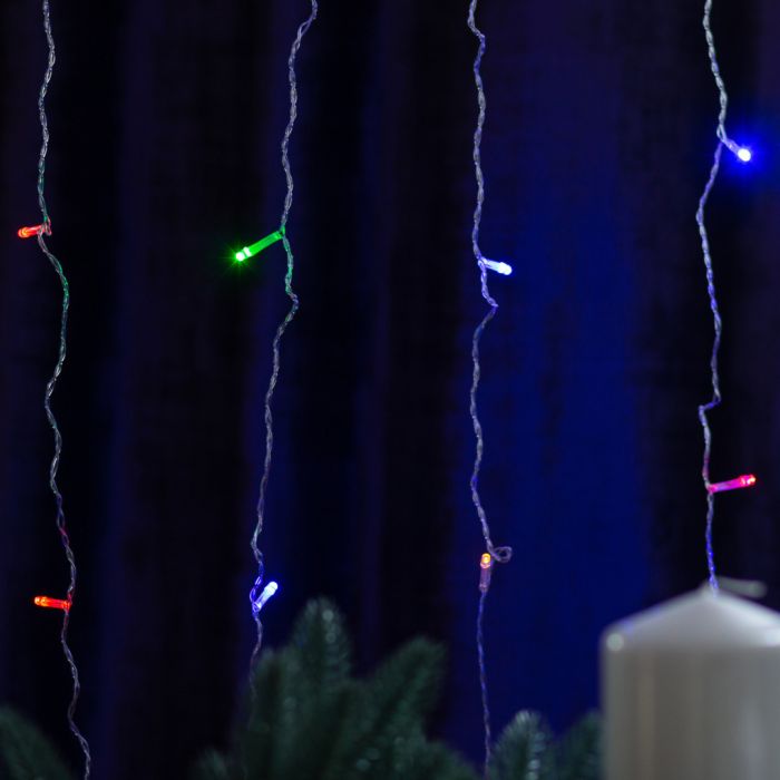 Гірлянда штора 3х2 м 144 LED світлодіодна мідний провід 16 ниток ZWM2320LEDML