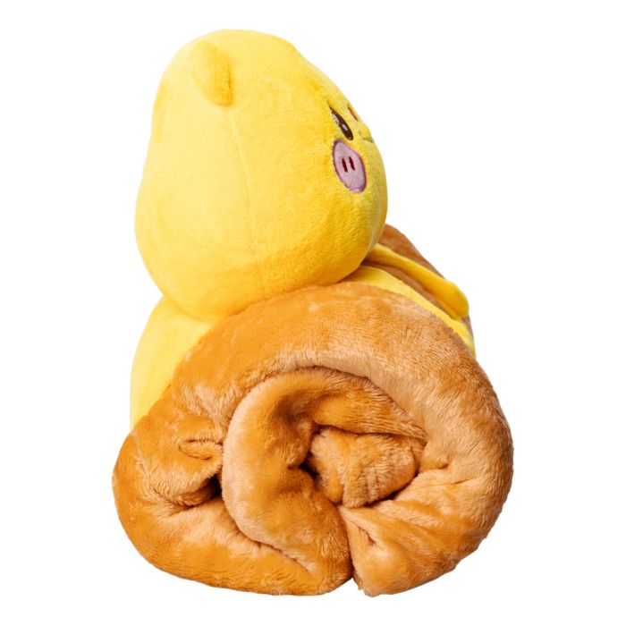 М'яка іграшка-плед Ведмедик 120×160 (см) 2 в 1 Жовтий Colorful Home 5616-68Y