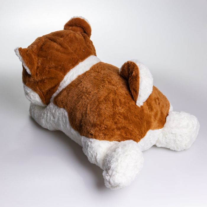 М'яка іграшка-плед, подушка 3 в 1 Хаскі плед в іграшці 50×30×26 (см) Коричневий 7124BR