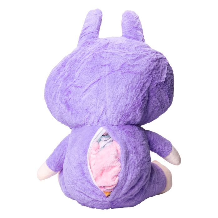 М'яка іграшка-плед, подушка 3 в 1 Лабубу 50 см Фіолетовий ТМ COLORFUL HOME LAB2V