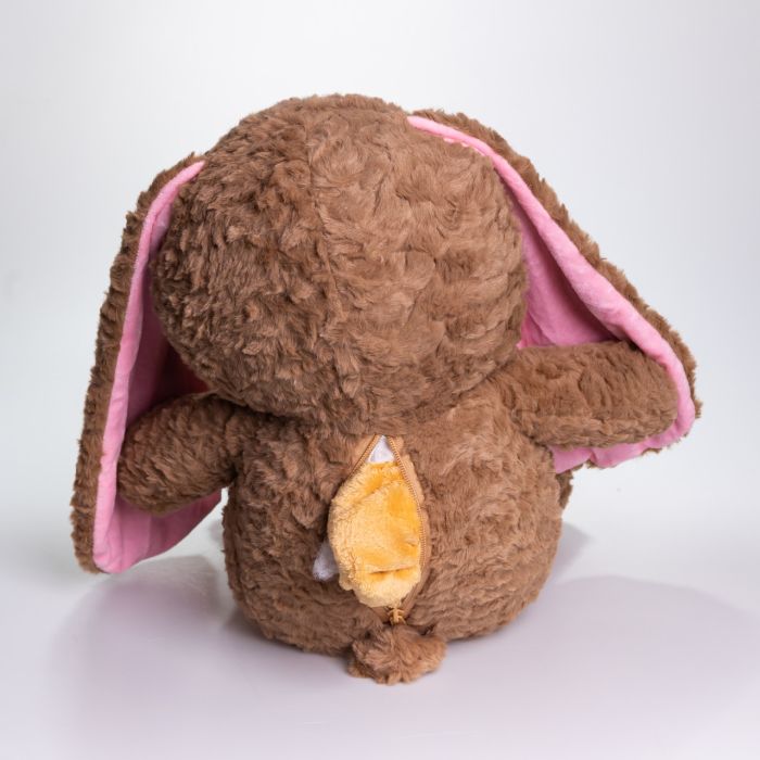 М'яка іграшка-плед, подушка 3 в 1 Зайчик плед в іграшці 35×32×40 (см) дитячий плед іграшка Коричневий 509-9BR