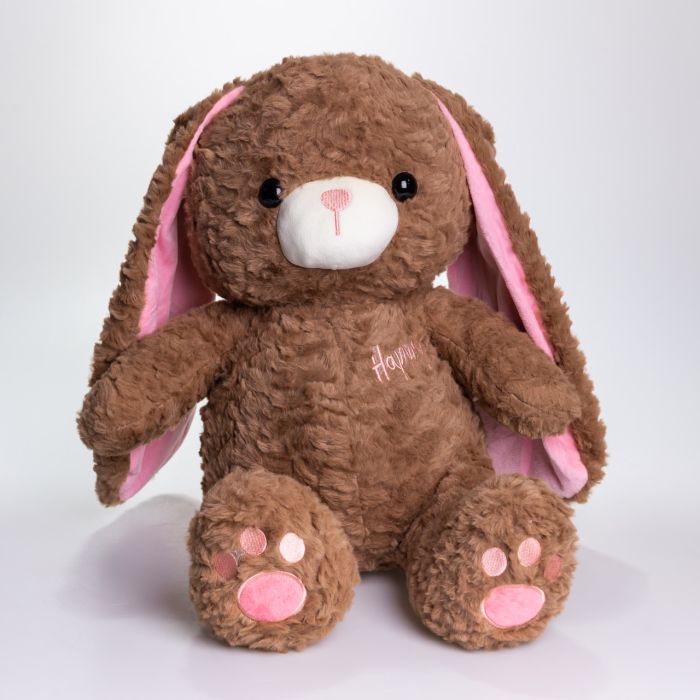 М'яка іграшка-плед, подушка 3 в 1 Зайчик плед в іграшці 35×32×40 (см) дитячий плед іграшка Коричневий 509-9BR